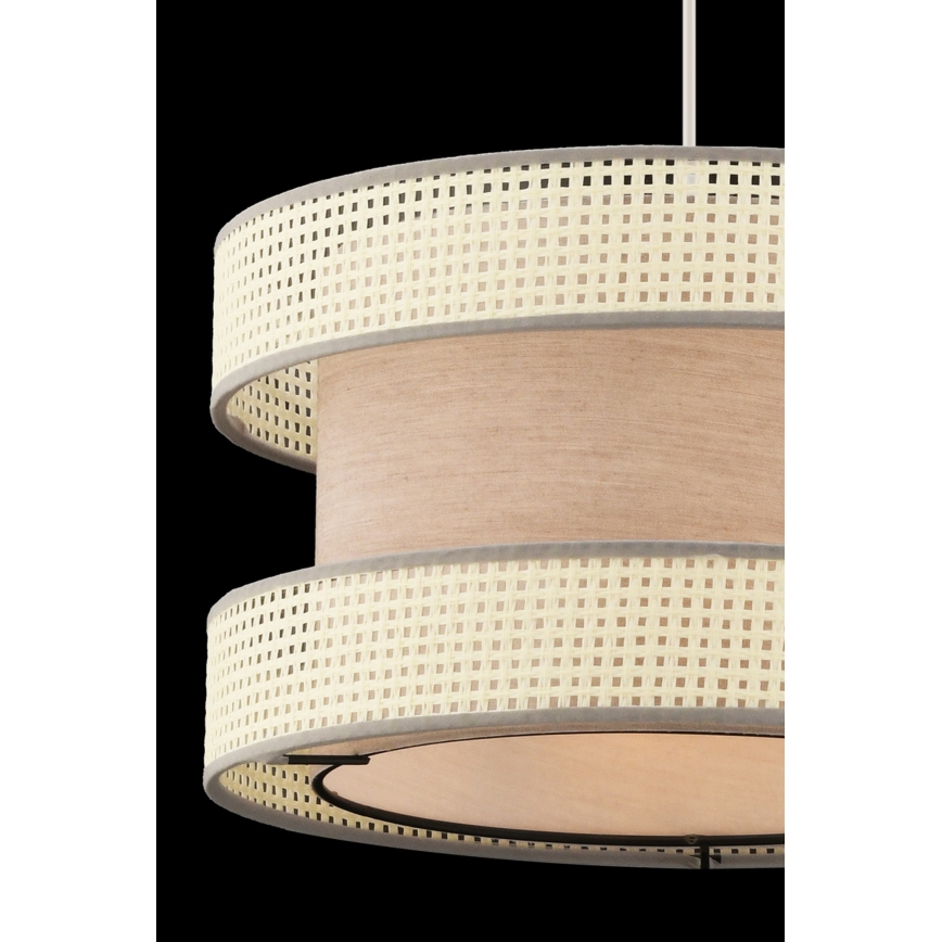 Lampada a sospensione HALO 1xE27/60W/230V beige/crema