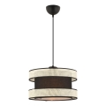 Lampada a sospensione HALO 1xE27/60W/230V nera/crema