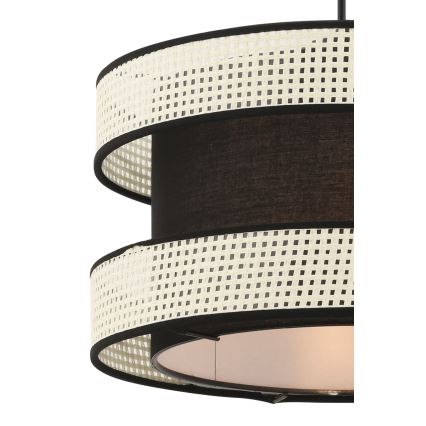 Lampada a sospensione HALO 1xE27/60W/230V nera/crema