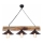 Lampada a sospensione HEPSI con cavo 3xE27/40W/230V, abete rosso/noce