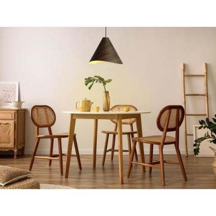 Lampada a sospensione in legno con cavo 1xE27/60W/230V Ø 45 cm massello/noce/legno di caucciù