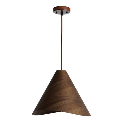 Lampada a sospensione in legno con cavo 1xE27/60W/230V Ø 45 cm massello/noce/legno di caucciù