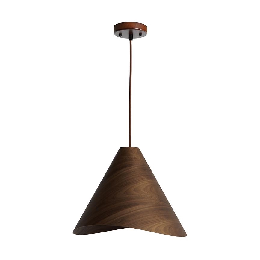 Lampada a sospensione in legno con cavo 1xE27/60W/230V Ø 45 cm massello/noce/legno di caucciù