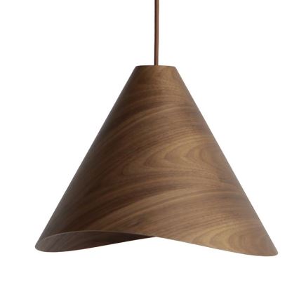 Lampada a sospensione in legno con cavo 1xE27/60W/230V Ø 45 cm massello/noce/legno di caucciù