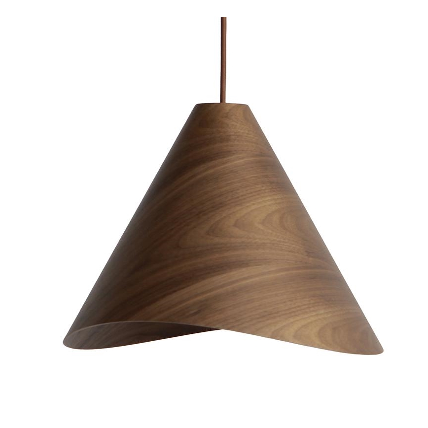 Lampada a sospensione in legno con cavo 1xE27/60W/230V Ø 45 cm massello/noce/legno di caucciù