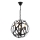 Lampada a sospensione IRONBALL 3xE27/40W/230V nera