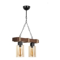 Lampada a sospensione JASMIN 2xE27/40W/230V marrone/beige