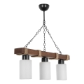 Lampada a sospensione JASMIN 3xE27/40W/230V marrone/bianco