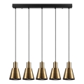 Lampada a sospensione KEM 5xE27/40W/230V dorata