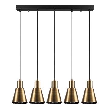 Lampada a sospensione KEM 5xE27/40W/230V dorata
