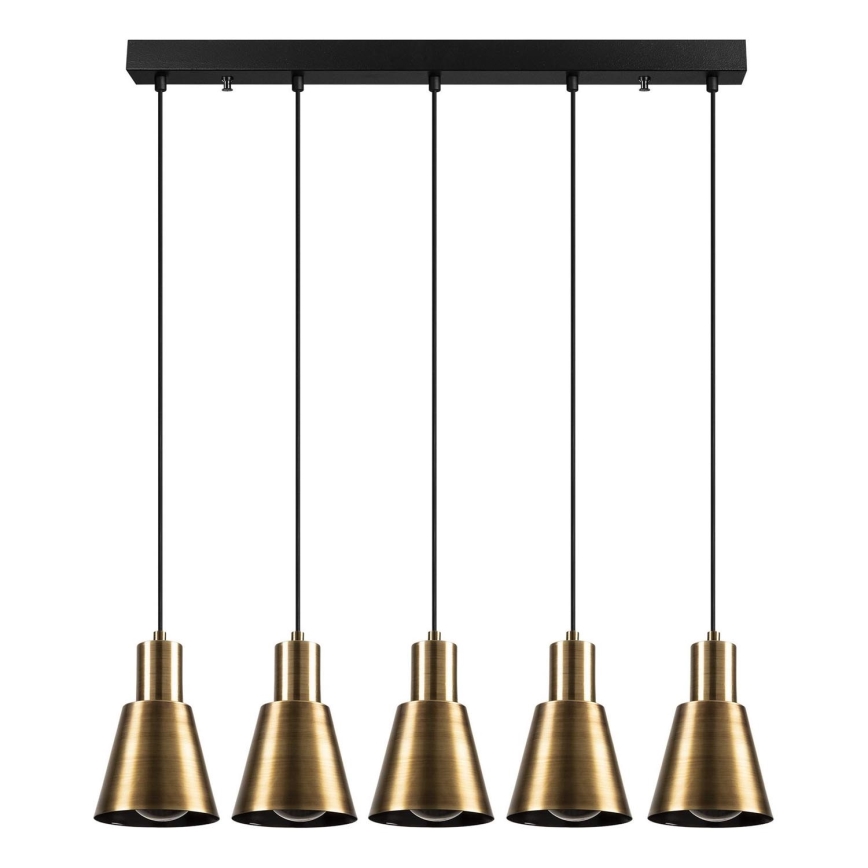 Lampada a sospensione KEM 5xE27/40W/230V dorata