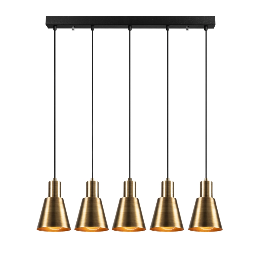 Lampada a sospensione KEM 5xE27/40W/230V dorata