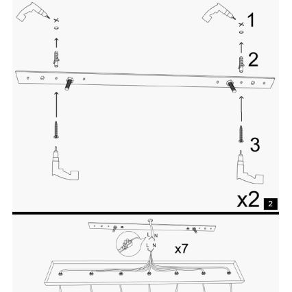 Lampada a sospensione KEM 5xE27/40W/230V dorata