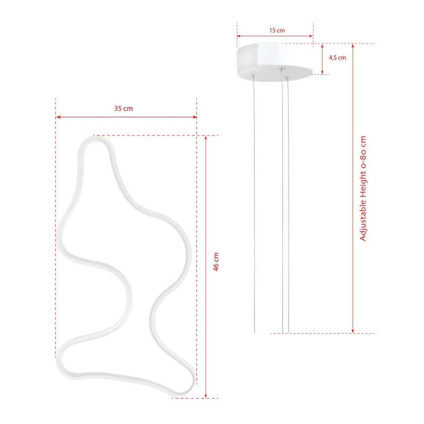 Lampada a sospensione LED ARTISAN LED/36W/230V 4000K bianca