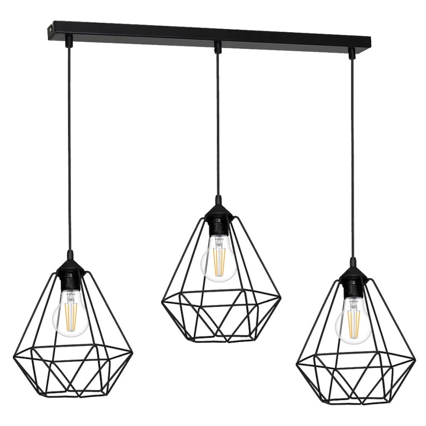 Lampada a sospensione LED BASKET 3xE27/4,3W/230V
