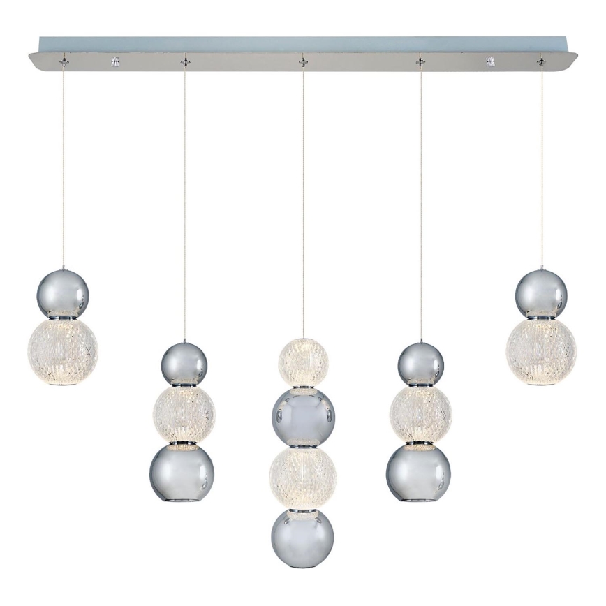 Lampada a sospensione LED CREMONA LED/27W/230V 3000K cromo opaco