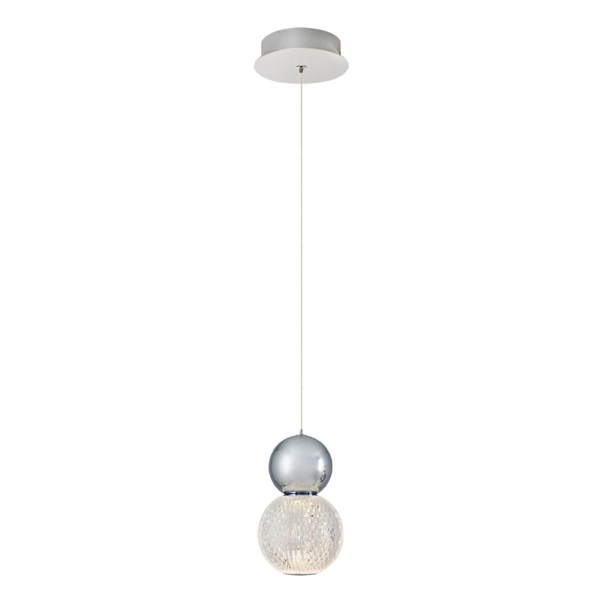 Lampada a sospensione LED CREMONA LED/5W/230V 3000K cromo opaco