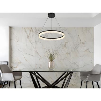 Lampadario LED dimmerabile a sospensione su cavo ALIANZ, 60W/230V, 3000–6000K, Ø 80 cm + telecomando