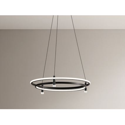 Lampadario LED dimmerabile a sospensione su cavo LED/100W/230V 3000-6500K Ø 60 cm + telecomando