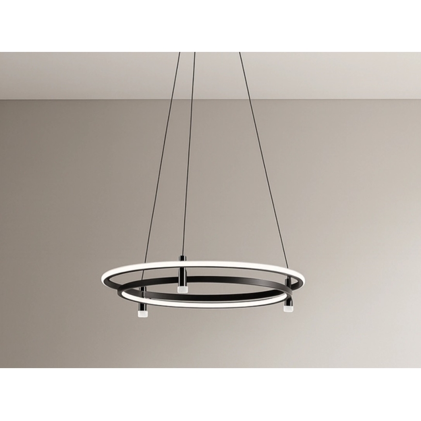 Lampadario LED dimmerabile a sospensione su cavo LED/100W/230V 3000-6500K Ø 60 cm + telecomando