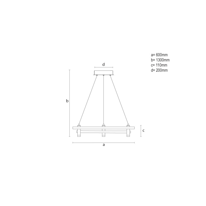 Lampadario LED dimmerabile a sospensione su cavo LED/100W/230V 3000-6500K Ø 60 cm + telecomando