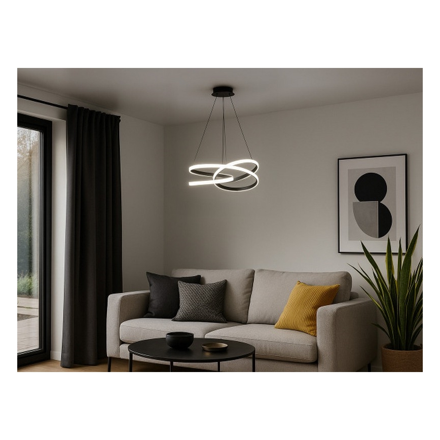 Lampadario a sospensione LED dimmerabile su cavo LED/90W/230V 3000-6500K Ø 47 cm + telecomando