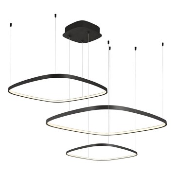 Lampada a sospensione LED dimmerabile su cavo LORENZO LED/70W/230V 3000/4000/6000K nero + telecomando