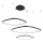 Lampada a sospensione LED dimmerabile su cavo LORENZO LED/70W/230V 3000/4000/6000K nero + telecomando