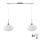 Lampada a sospensione LED HARMA 2xE27/60W/230V cromo opaco/bianco