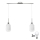 Lampada a sospensione LED HARMA 2xE27/60W/230V cromo opaco/bianco