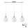 Lampada a sospensione LED HARMA 3xE27/60W/230V cromo opaco/bianco