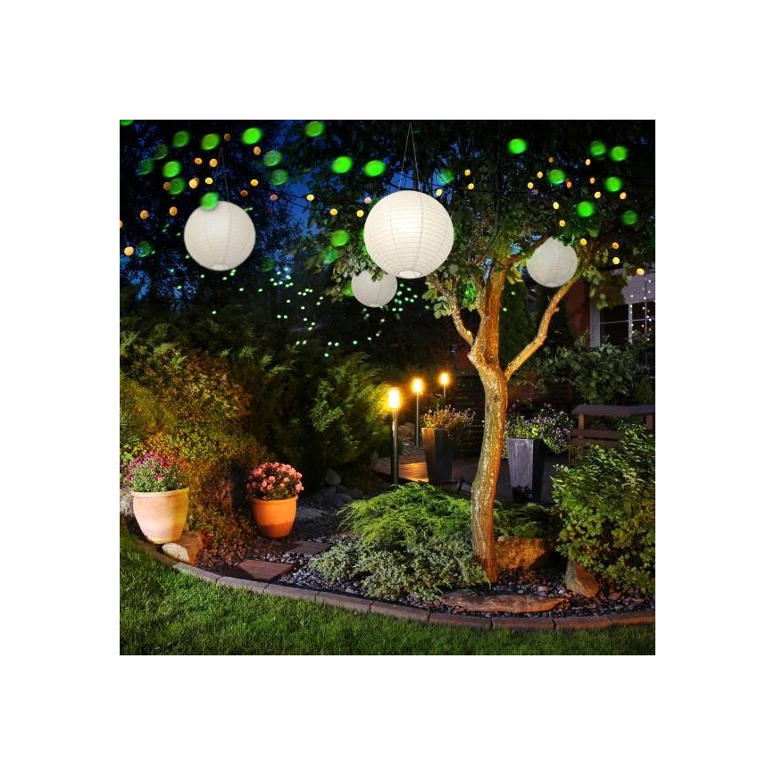 Lampada a sospensione LED Solar ORIGAMI LED/0,08W/1,2V 300mAh d. 30 cm IP44