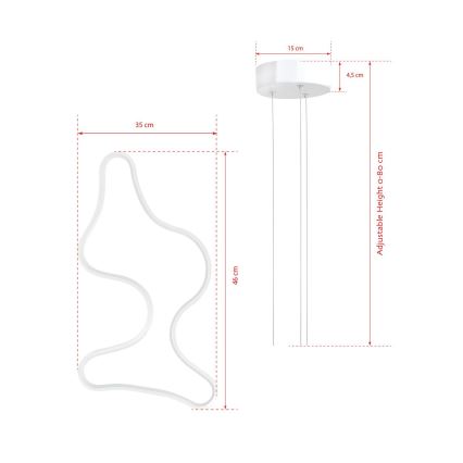 Lampada a sospensione LED su cavo ARTISAN LED/36W/230V 6500K bianco