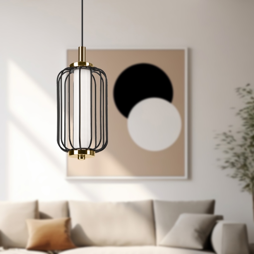 Lampada a sospensione LED su cavo BONNIE LED/10W/230V 3000K nera