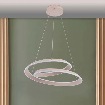 Lampada a sospensione LED su cavo CASHMERE LED/75W/230V Ø 60 cm, bianco