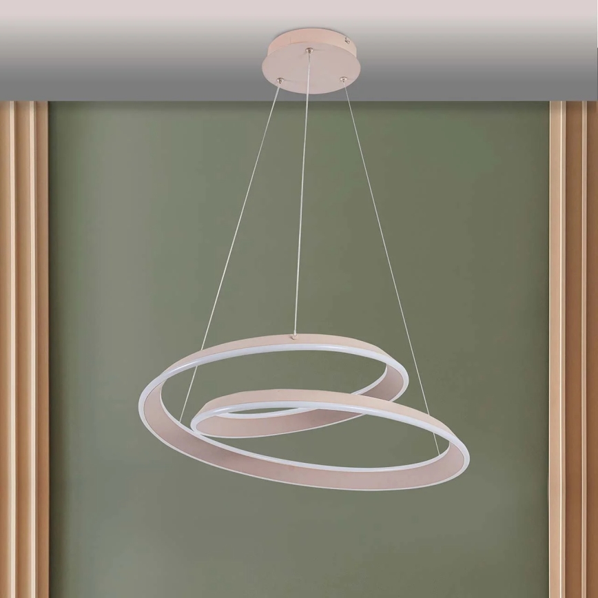 Lampada a sospensione LED su cavo CASHMERE LED/75W/230V Ø 60 cm, bianco