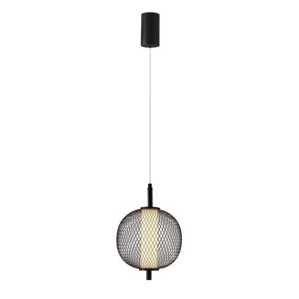 Lampada a sospensione LED su cavo PUMA LED/10W/230V Ø 20 cm, nera
