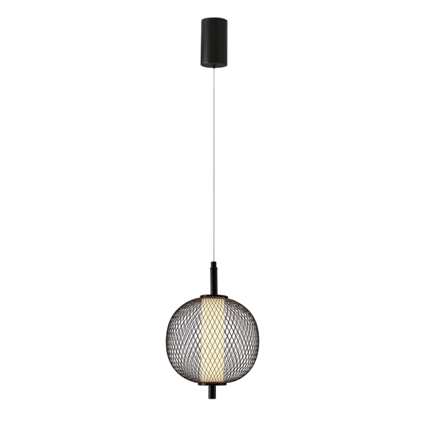 Lampada a sospensione LED su cavo PUMA LED/10W/230V Ø 20 cm, nera