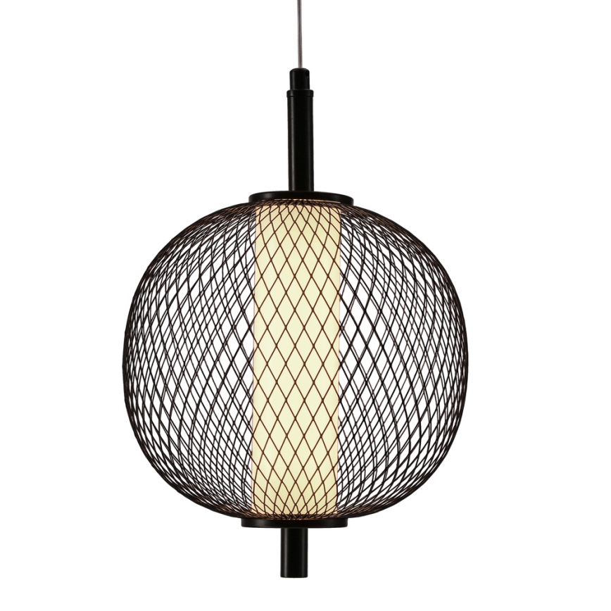 Lampada a sospensione LED su cavo PUMA LED/10W/230V Ø 20 cm, nera