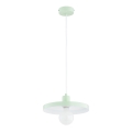 Lampada a sospensione LITO 1xE27/15W/230V verde menta