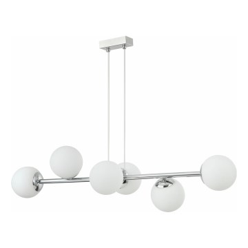 Lampada a sospensione MADDIE 5xE14/5W/230V Cromo lucido