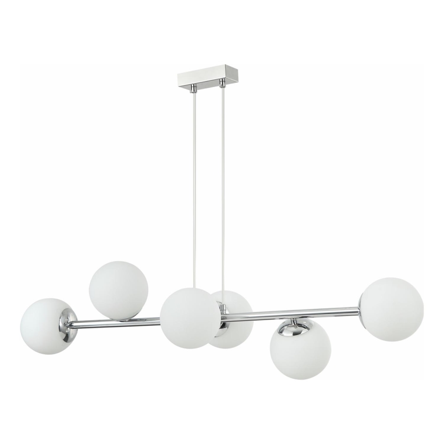Lampada a sospensione MADDIE 5xE14/5W/230V Cromo lucido