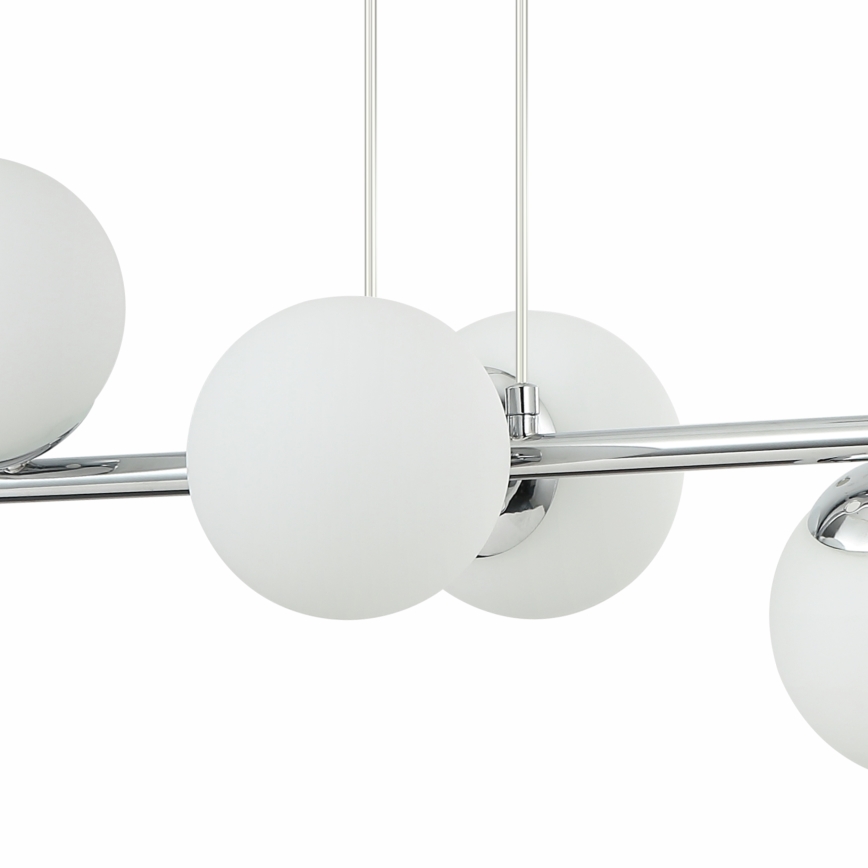 Lampada a sospensione MADDIE 5xE14/5W/230V Cromo lucido