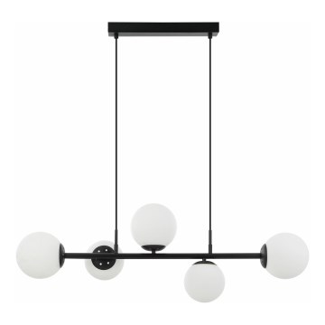 Lampada a sospensione MADDIE 5xE14/5W/230V Nero