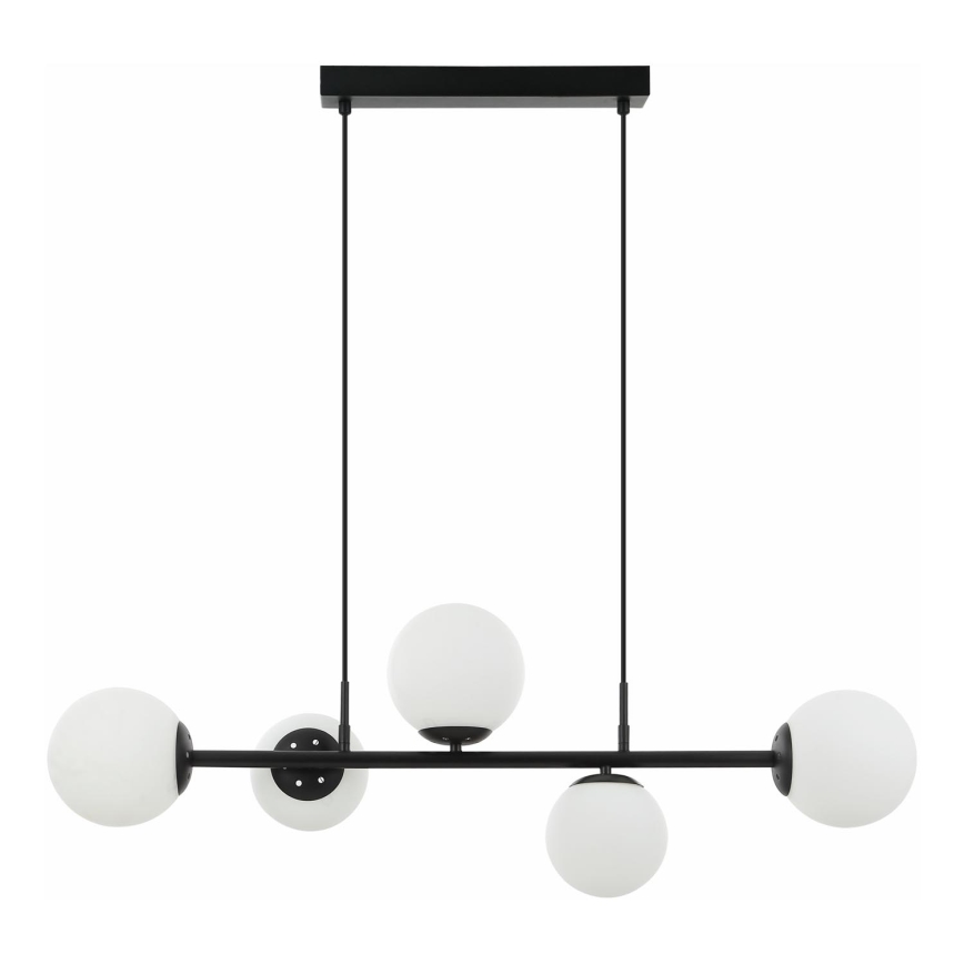 Lampada a sospensione MADDIE 5xE14/5W/230V Nero