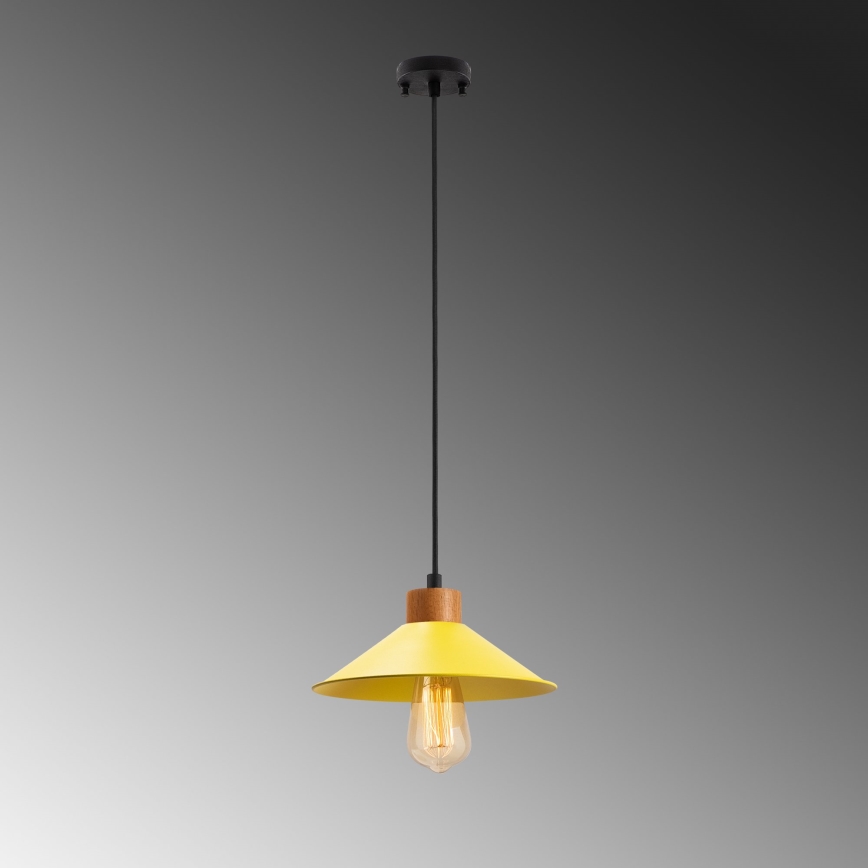 Lampada a sospensione MANAVGAT 1xE27/40W/230V gialla/marrone