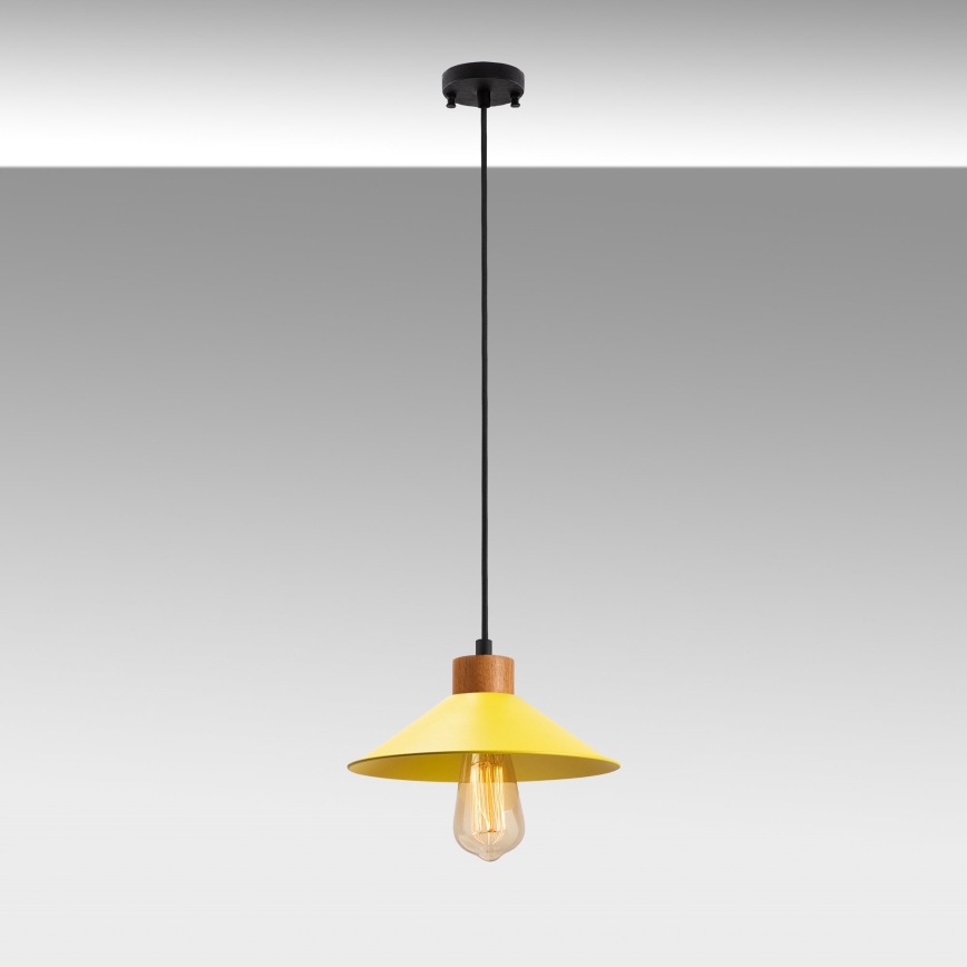 Lampada a sospensione MANAVGAT 1xE27/40W/230V gialla/marrone