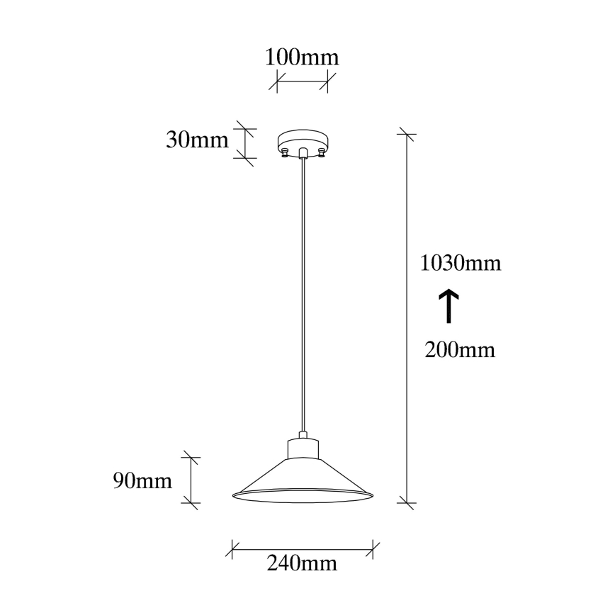 Lampada a sospensione MANAVGAT 1xE27/40W/230V gialla/marrone