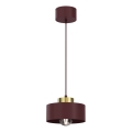 Lampada a sospensione MARTI 1xE27/15W/230V bordeaux/oro