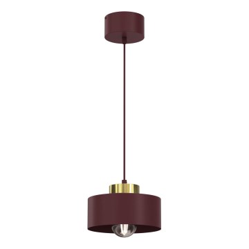Lampada a sospensione MARTI 1xE27/15W/230V bordeaux/oro